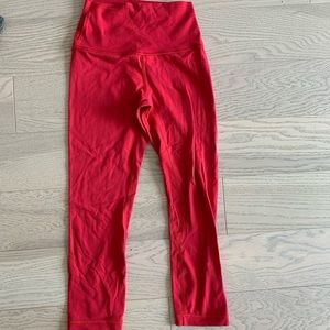 Lululemon Red Align Capri Leggings